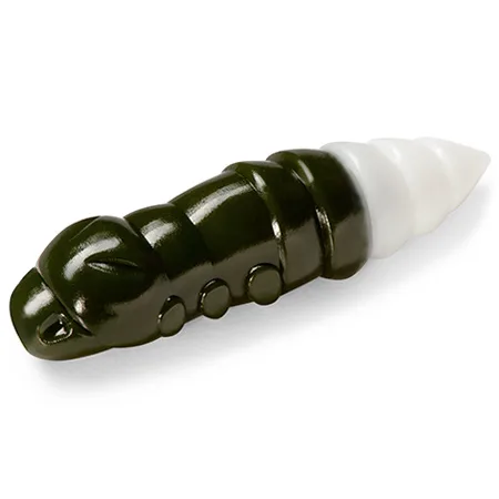 Silikoninis masalas FishUp Pupa Cheese – #140 - Dark Olive/White, cheese taste