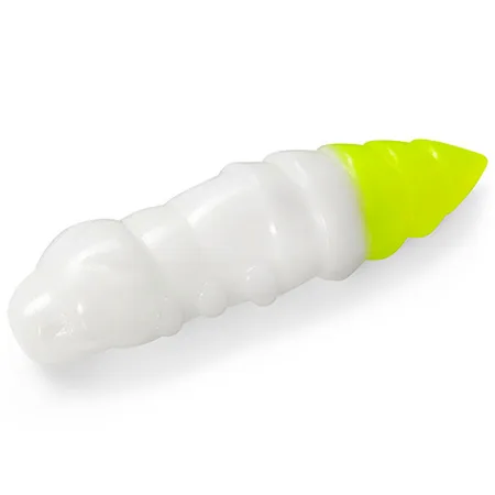 Silikoninis masalas FishUp Pupa Cheese – #131 - White/Hot Chartreuse, cheese taste