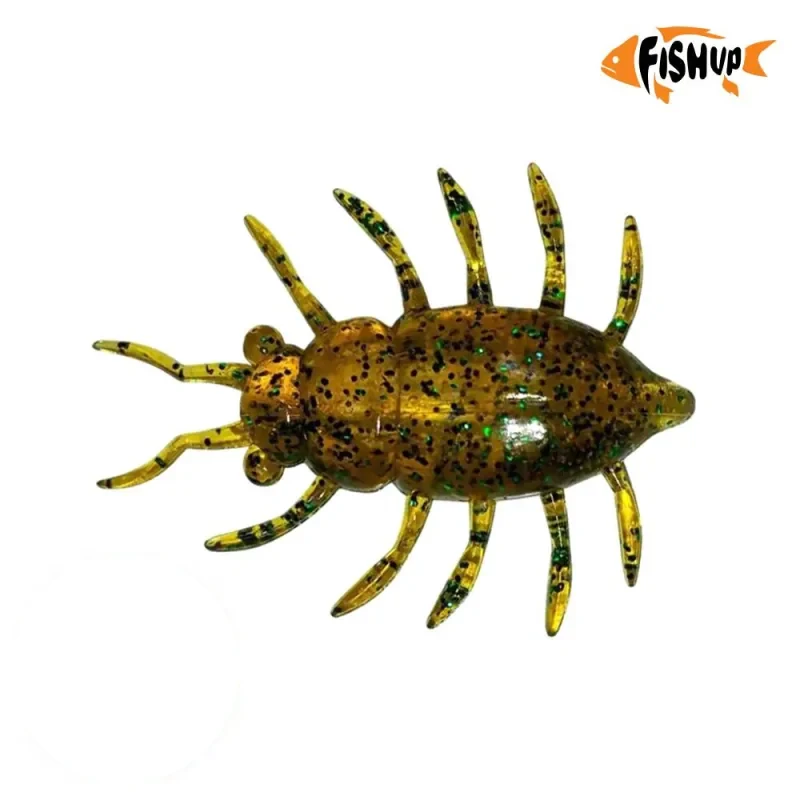 Silikoninis masalas Fishup Maybug 1.3″ (5 vnt.) – #036 - Caramel/Green & Black