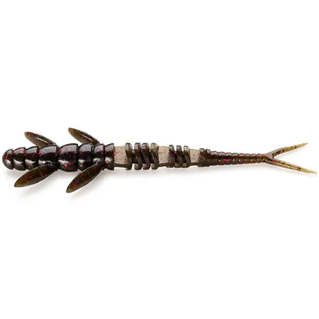 FishUp Flit silikoninis masalas – #050 - Green Pumpkin Brown/Red & Purple