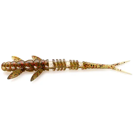 FishUp Flit silikoninis masalas – #045 - Green Pumpkin/Red & Black