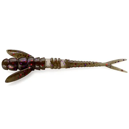 FishUp Flit silikoninis masalas – #050 - Green Pumpkin Brown/Red & Purple