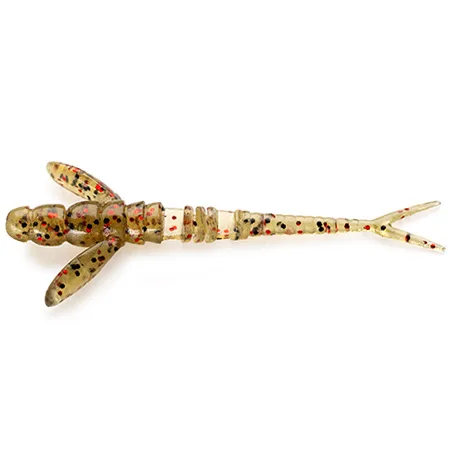 FishUp Flit silikoninis masalas – #045 - Green Pumpkin/Red & Black