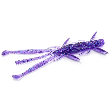 Silikoninis masalas FishUp Shrimp – #060 - Dark Violet/Peacock & Silver