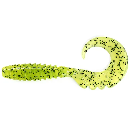 Silikoninis masalas FishUp Fancy Grub – #055 - Chartreuse/Black