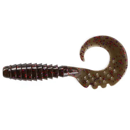 Silikoninis masalas FishUp Fancy Grub – #050 - Green Pumpkin Brown/Red & Purple
