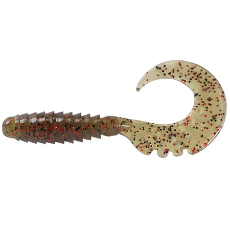 Silikoninis masalas FishUp Fancy Grub – #045 - Green Pumpkin/Red & Black