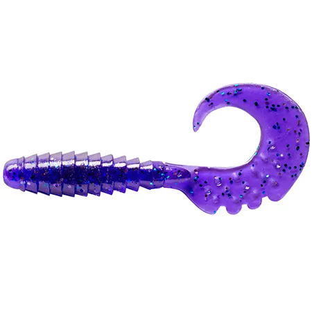 Silikoninis masalas FishUp Fancy Grub – #060 - Dark Violet/Peacock & Silver
