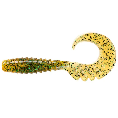 Silikoninis masalas FishUp Fancy Grub – #036 - Caramel/Green & Black