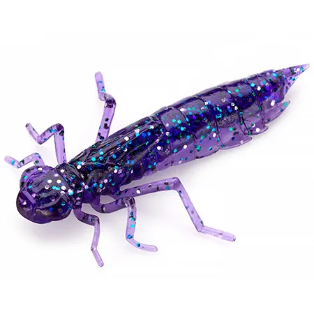 Silikoninis masalas FishUp Dragonfly – #060 - Dark Violet/Peacock & Silver