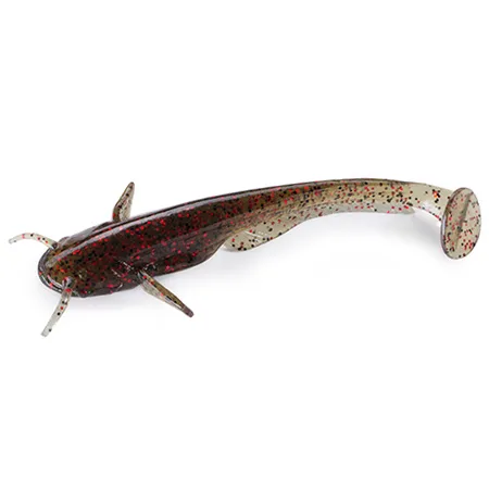Silikoninis masalas FishUp Catfish – #045 - Green Pumpkin/Red & Black