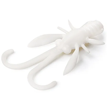 Silikoninis masalas Fishup Baffi Fly 1.5″ crawfish taste (10 vnt.) – #009 - White CRAWFISH taste
