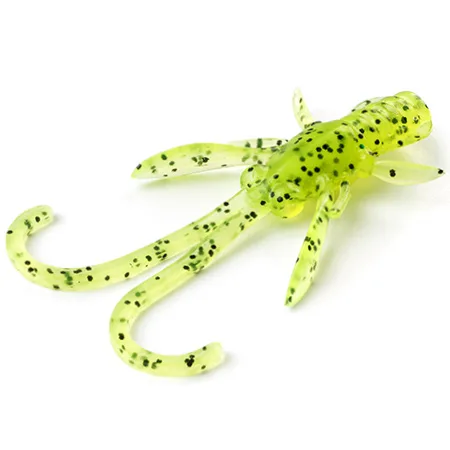 Silikoninis masalas Fishup Baffi Fly 1.5″ (10 vnt.) – #055 - Chartreuse/Black