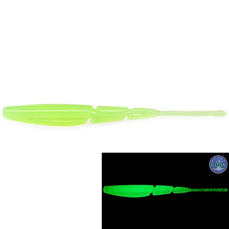 Silikoninis masalas Fishup Aji Triple Stick 1.9″ (10 vnt.) – #403 - Chartreuse, GLOW!