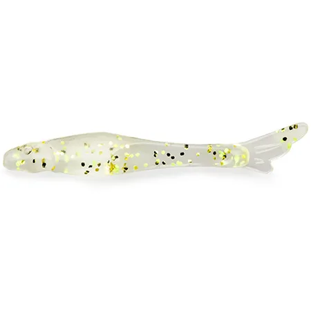 Silikoninis masalas Fishup Aji Tiny 1.5″ (12 vnt.) – #412 - UV Clear/Chartreuse