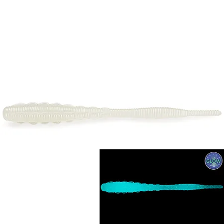 Silikoninis masalas Fishup Aji Scaly 2.3″ (9 vnt.) – #401 - White, GLOW!