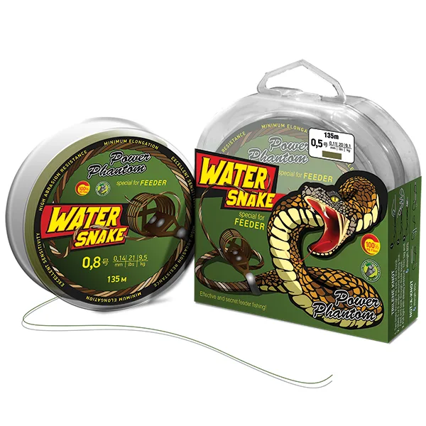 Pintas valas Power Phantom WaterSnake PE 135m, camo-brown / camo-green – camo-green