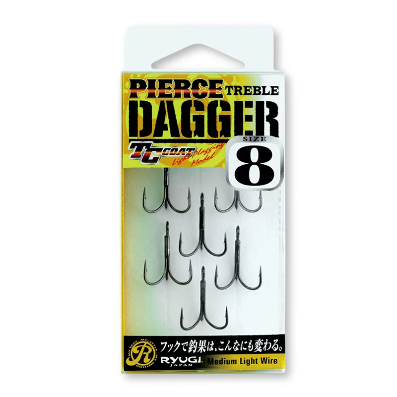 SASAME trišakiai HPD057 Pierce Treble Dagger – Nr.8, 6pcs/pack,