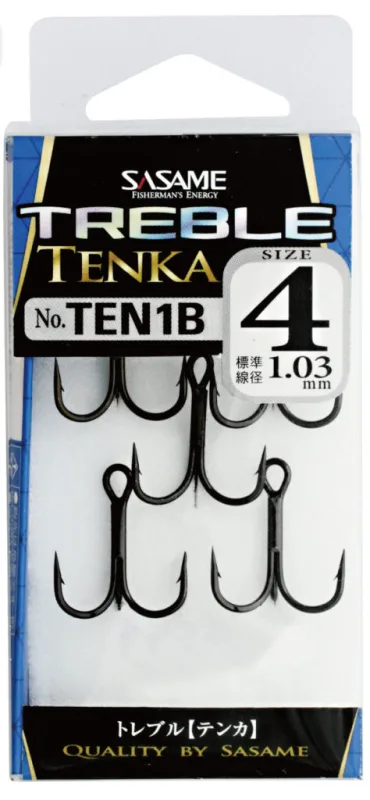 SASAME trišakis Treble Tenka Hook NS TEN1B – Nr.2, 5pcs/pack,