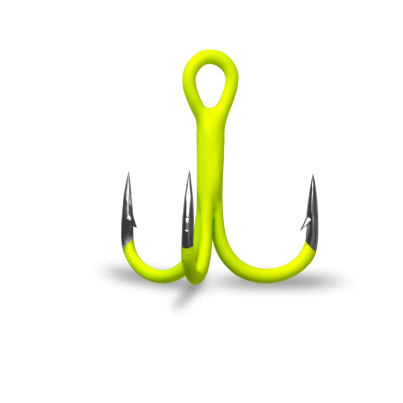 Trišakiai kabliukai Gurza Round treble hook ST -36 UV CHARTREUSE BC – #2