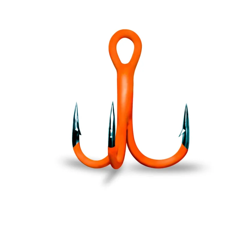 Trišakiai kabliukai Gurza ROUND TREBLE ST-36 UV ORANG – ST-36